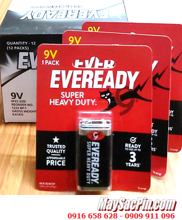 COMBO MUA 01 HỘP 12vỉ Pin 9v Eveready 1222-BP1 Heavy Duty chính hãng _Giá chỉ 299.000/Hộp 12vỉ